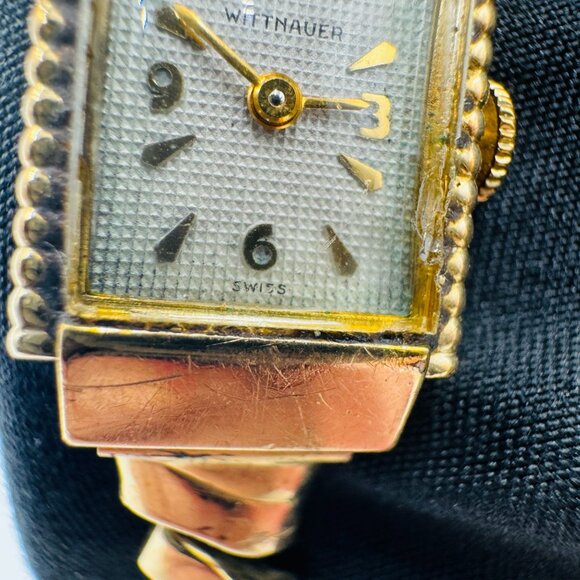 Vtg 1950's Wittnauer Swiss Women's Watch 10k G.F. Kestenmade Band Made in USA - Picture 4 of 16